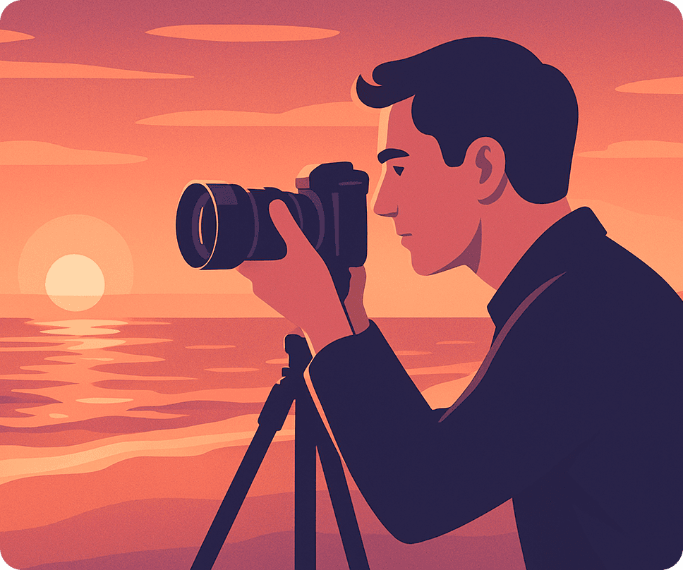 Photographer with camera